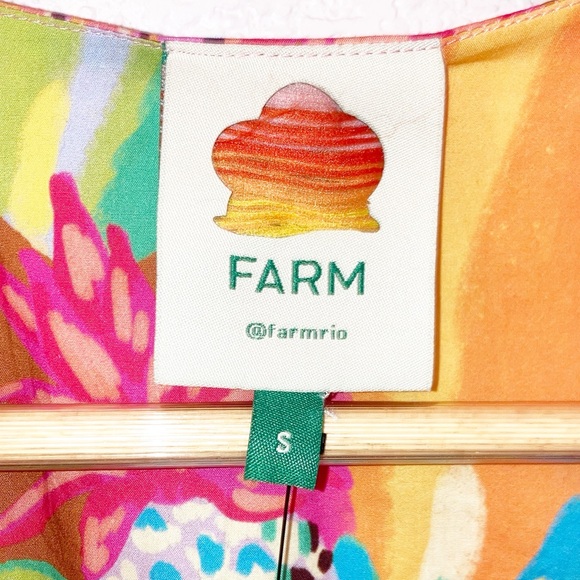 FARM RIO Fruit Salad Playsuit Romper Deep V Ombré Ladder lace Pockets SZ: Small - Picture 4 of 14
